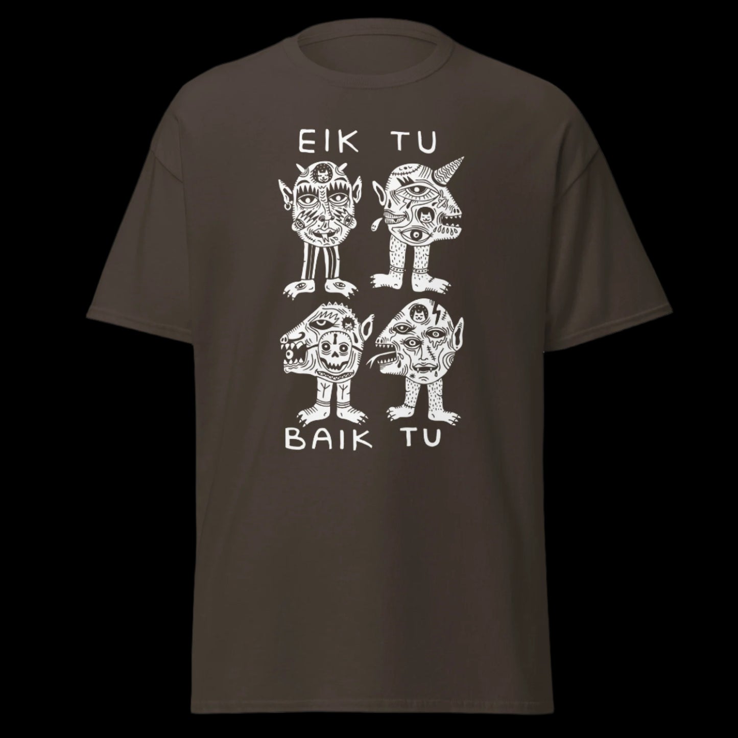 Grupės Eiktubaiktu marškinėliai iš 100% storos medvilnės