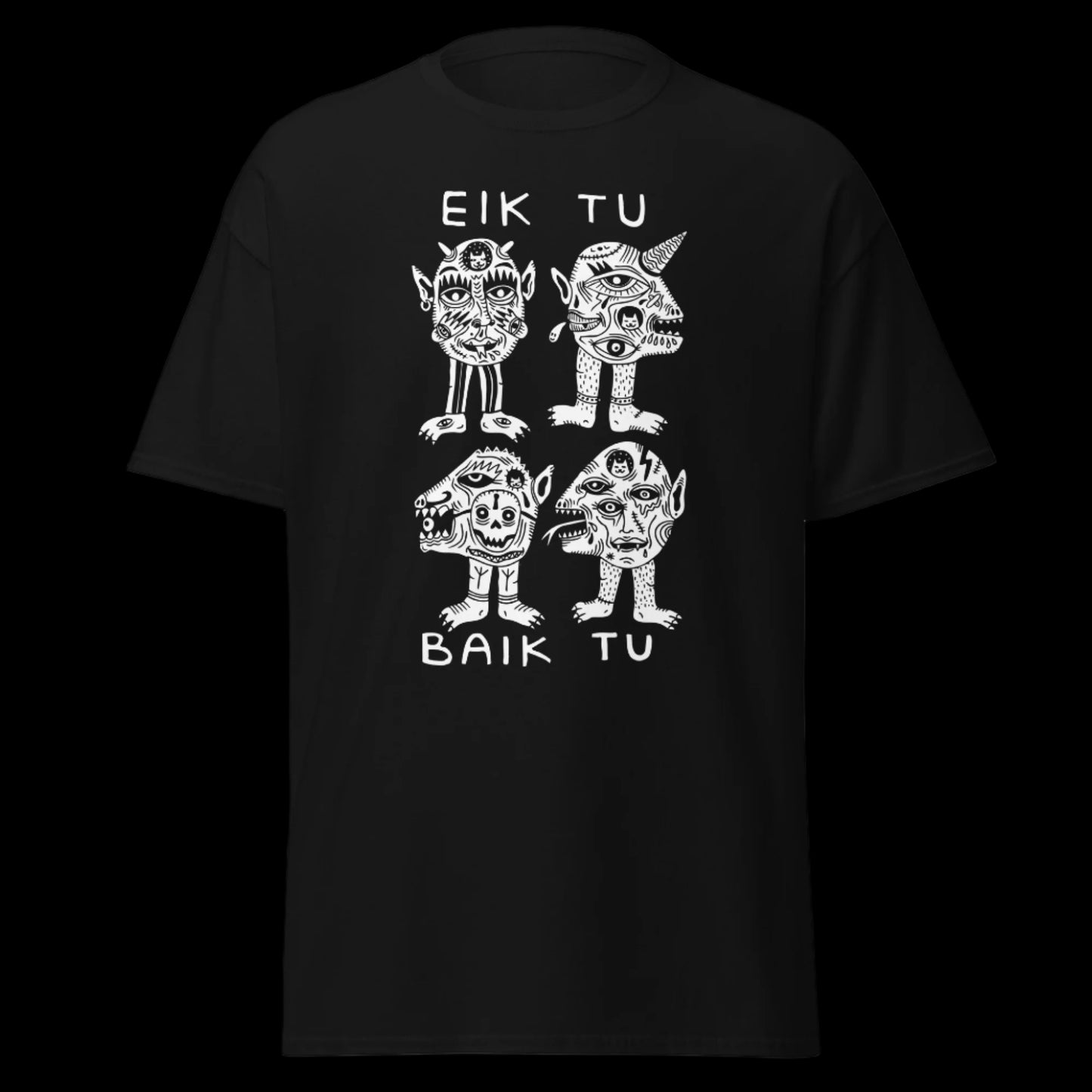 Grupės Eiktubaiktu marškinėliai iš 100% storos medvilnės