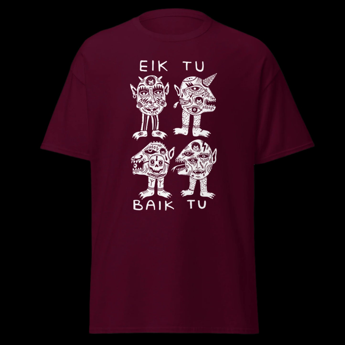 Grupės Eiktubaiktu marškinėliai iš 100% storos medvilnės
