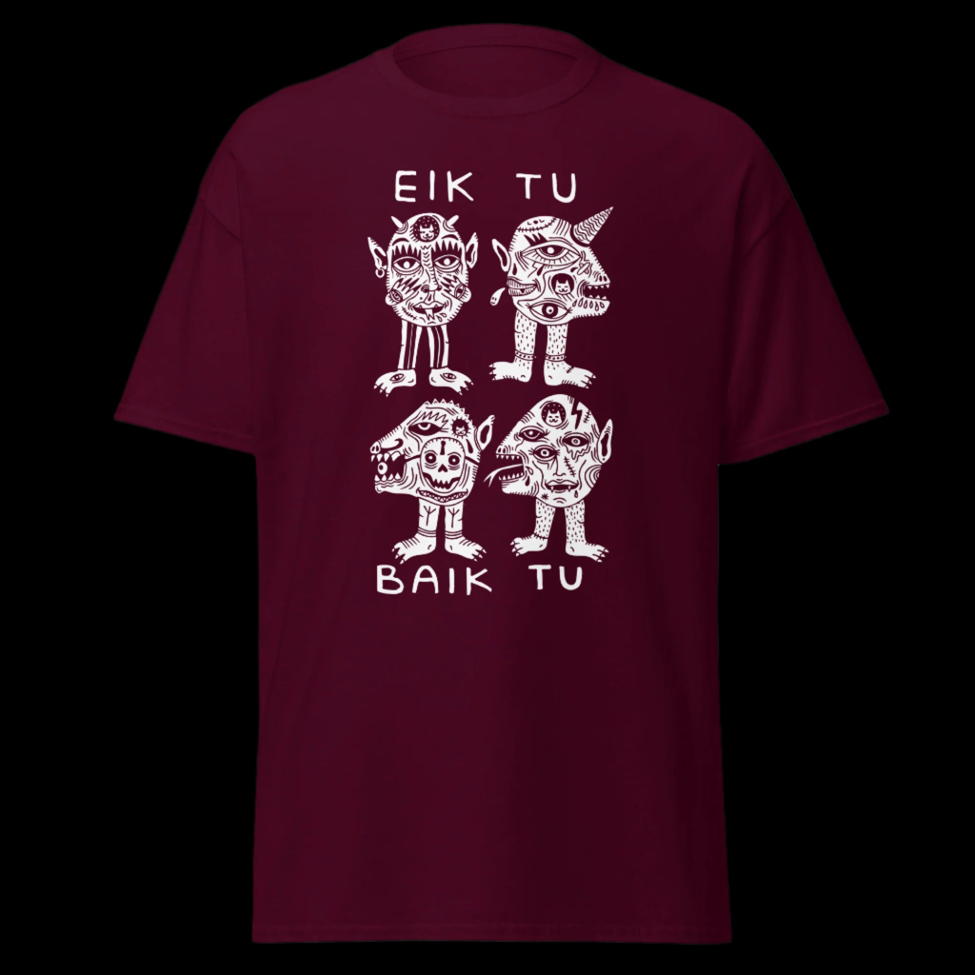 Grupės Eiktubaiktu marškinėliai iš 100% storos medvilnės