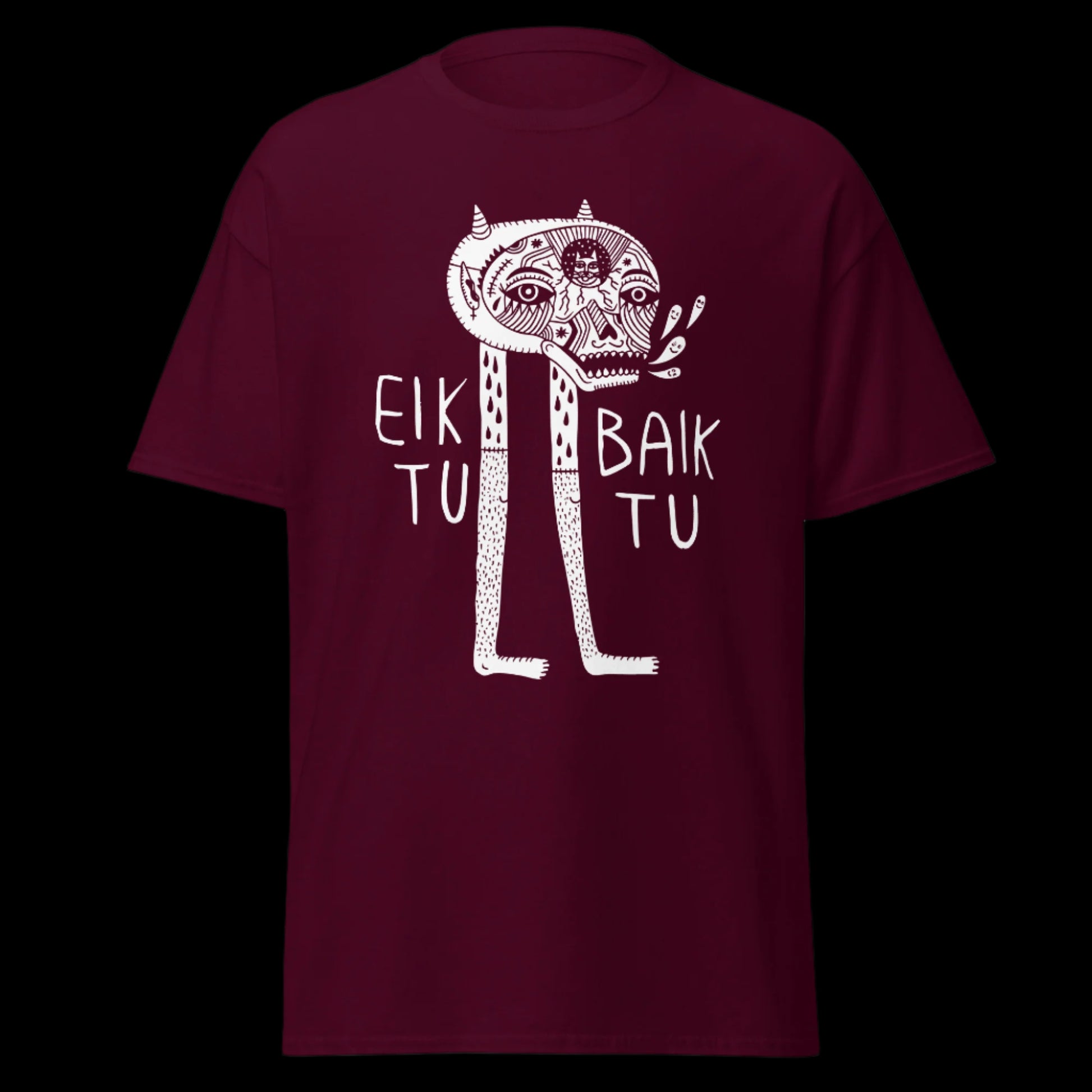 Grupės Eiktubaiktu marškinėliai iš 100% storos medvilnės