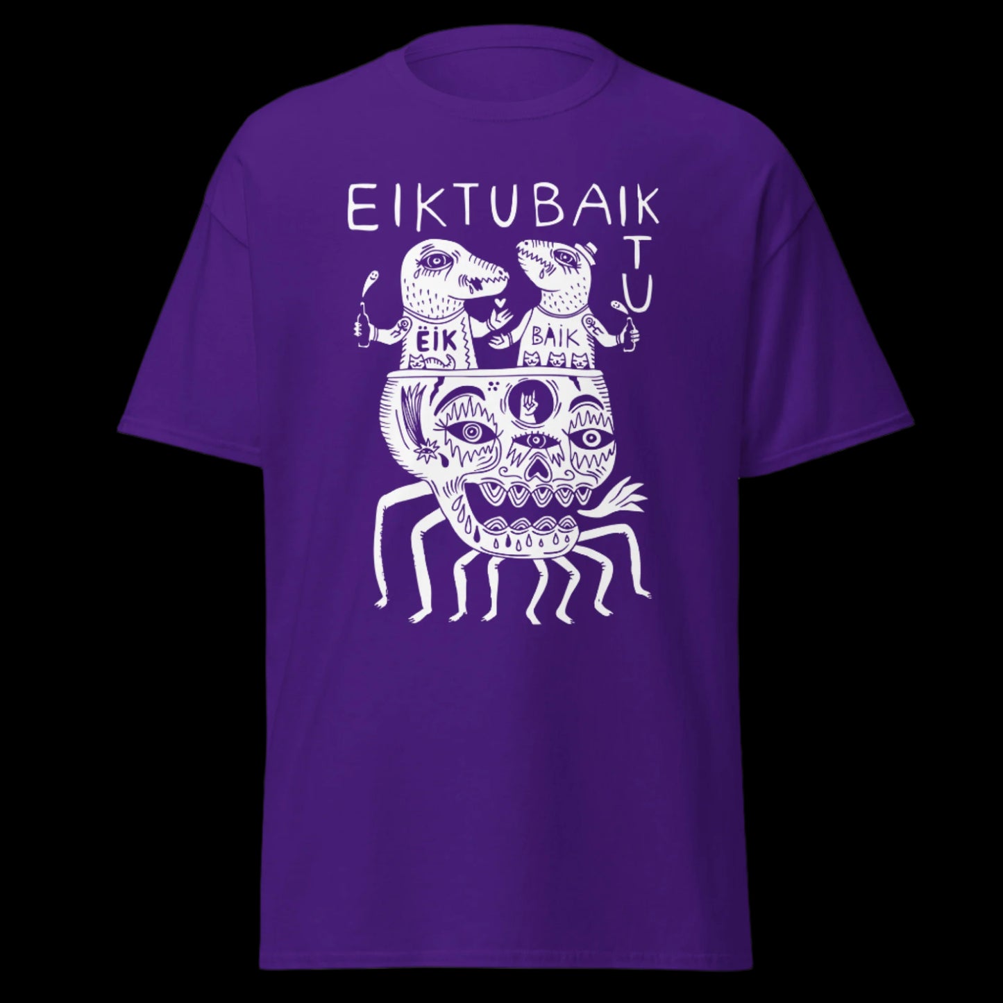 Grupės Eiktubaiktu marškinėliai iš 100% storos medvilnės
