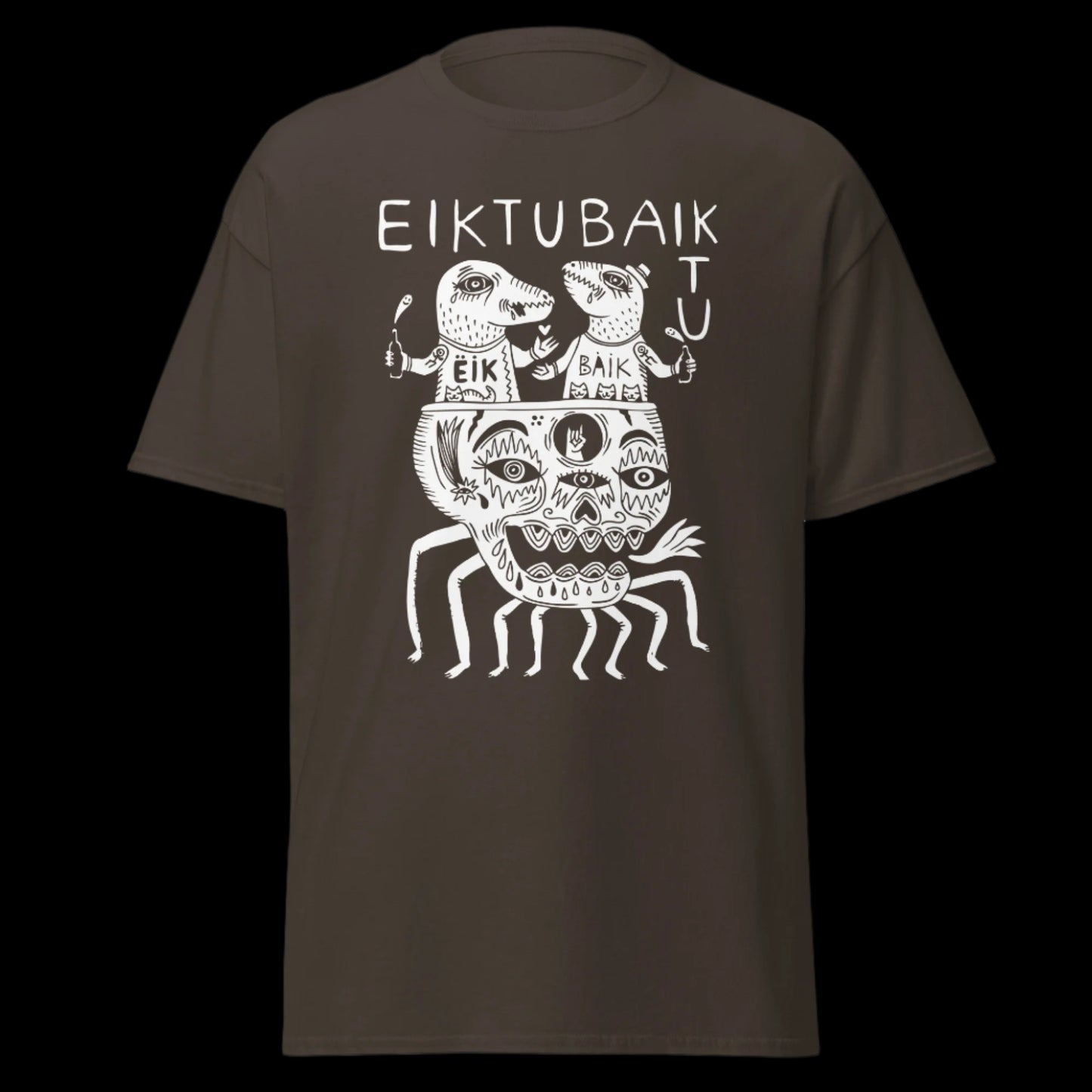 Grupės Eiktubaiktu marškinėliai iš 100% storos medvilnės