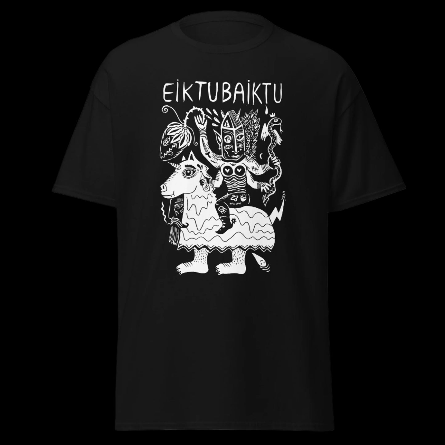 Grupės Eiktubaiktu marškinėliai iš 100% storos medvilnės