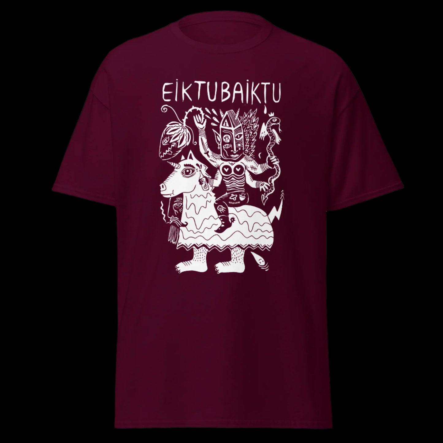 Grupės Eiktubaiktu marškinėliai iš 100% storos medvilnės