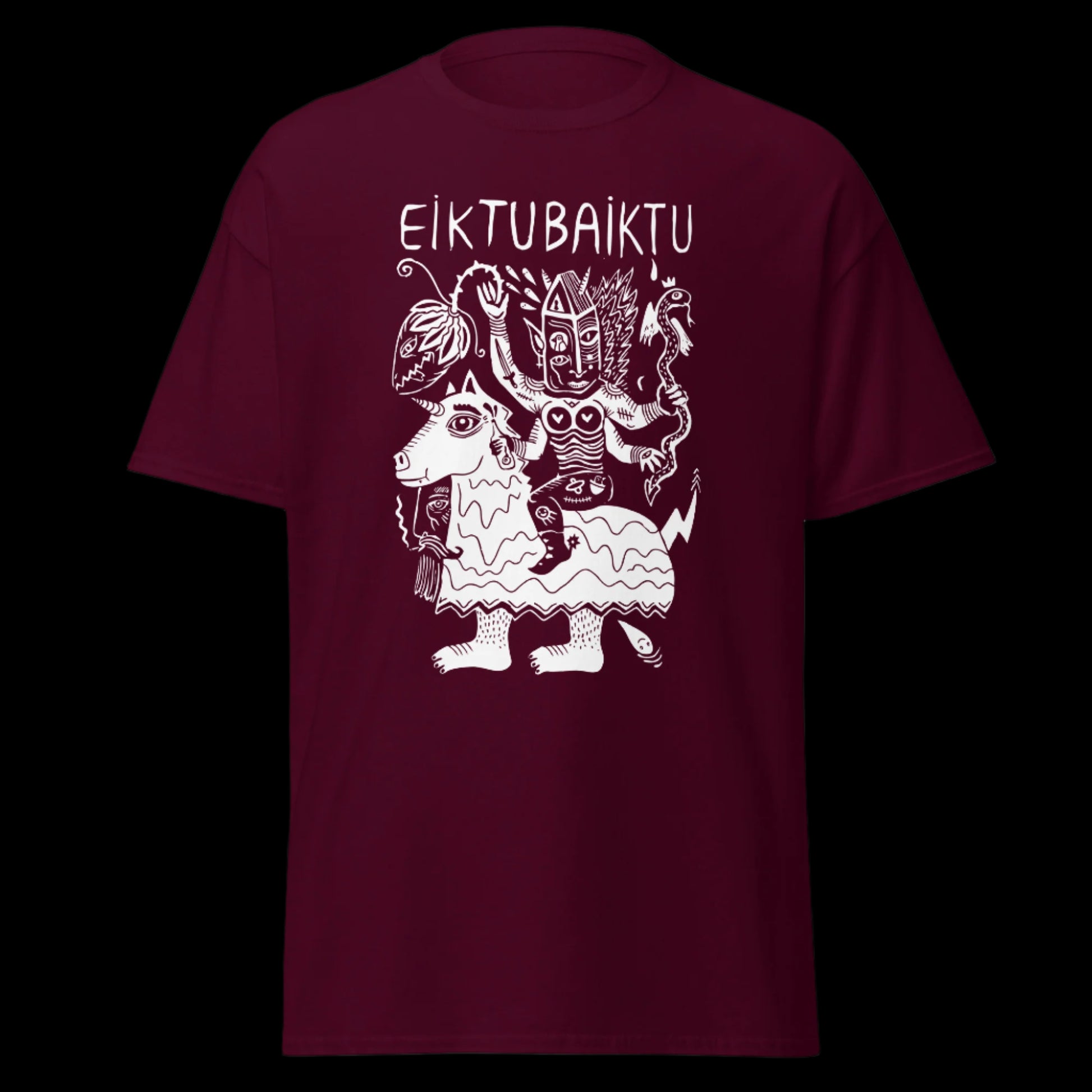 Grupės Eiktubaiktu marškinėliai iš 100% storos medvilnės