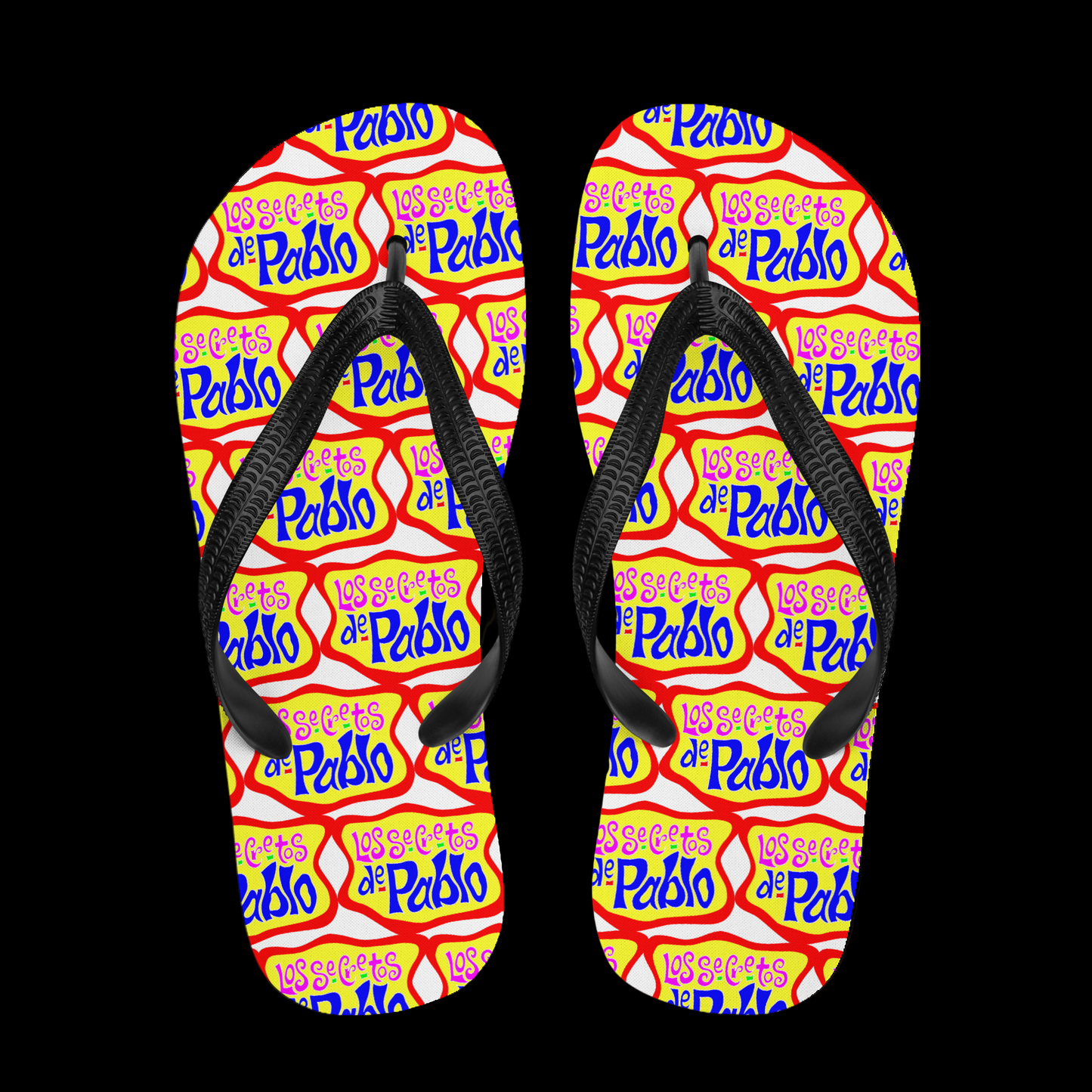 los secretos de pabloflip flops mockup